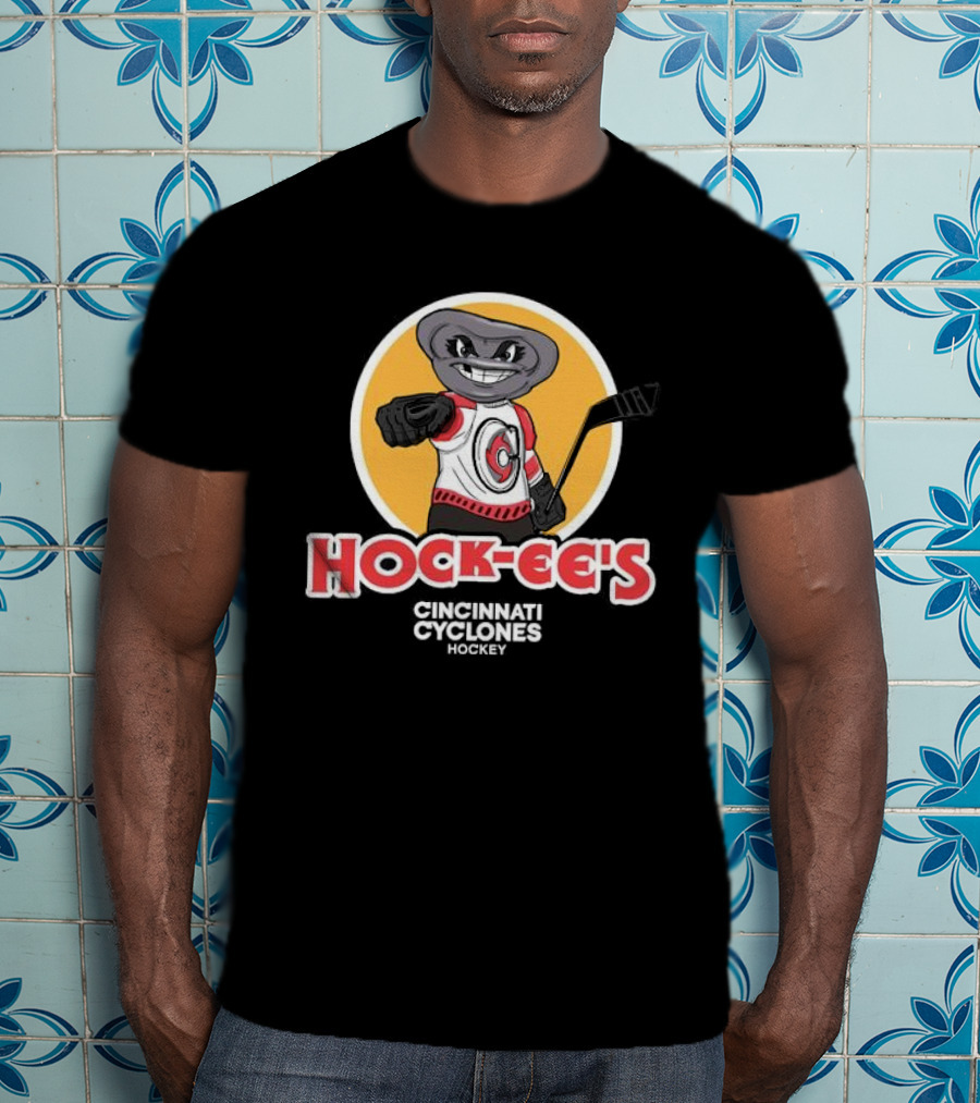 Hock-ee’s Cincinnati Cyclones Hockey Cartoon Mascot T-Shirt