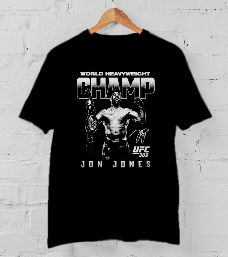World Heavyweight Champ Jon Jones UFC 309 T-Shirt