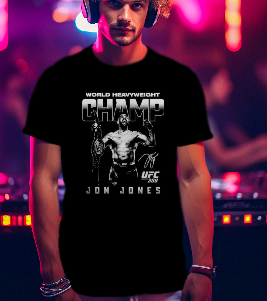 World Heavyweight Champ Jon Jones UFC 309 T-Shirt