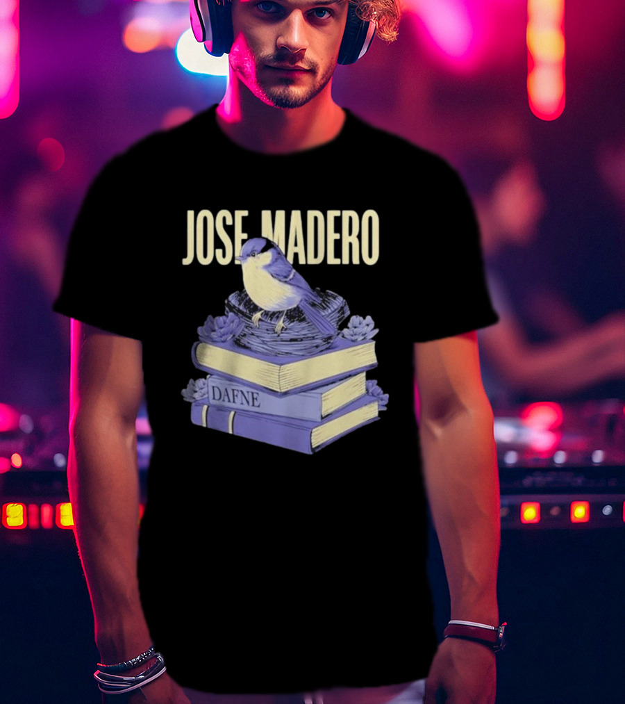 José Madero Dafne Bird On Books T-Shirt