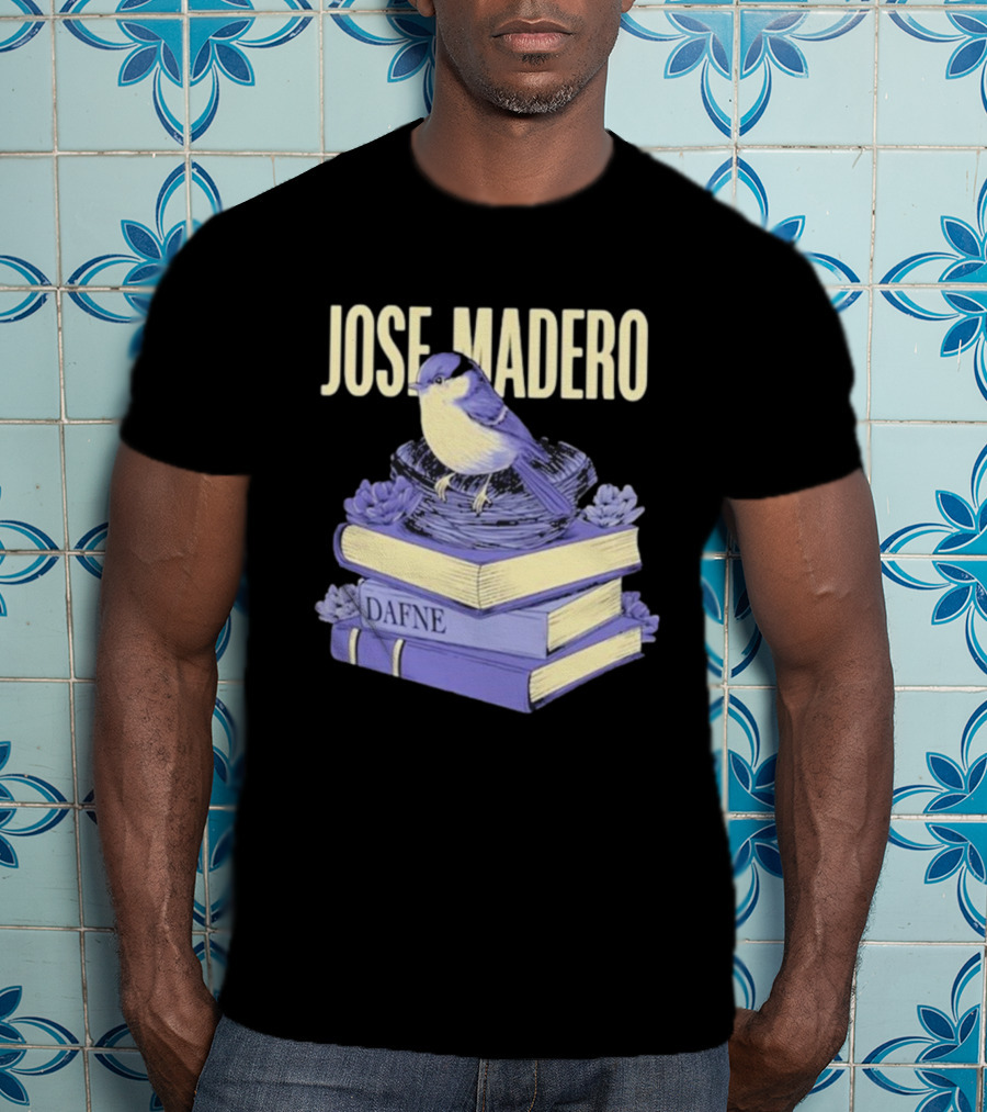 José Madero Dafne Bird On Books T-Shirt