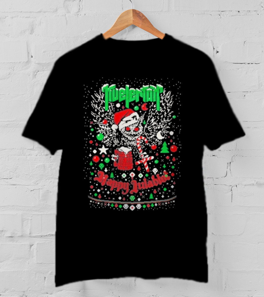 Kvelertak Happy Julablot Christmas Sweater Santa Skull Wings Holiday T-Shirt
