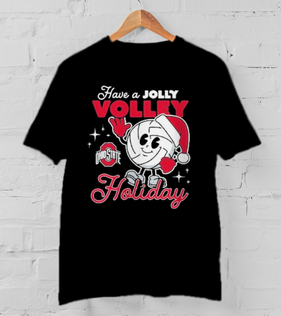 Ohio State Buckeyes Have A Jolly Volley Holiday Christmas T-Shirt
