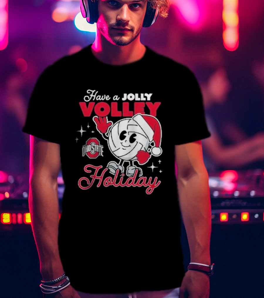 Ohio State Buckeyes Have A Jolly Volley Holiday Christmas T-Shirt