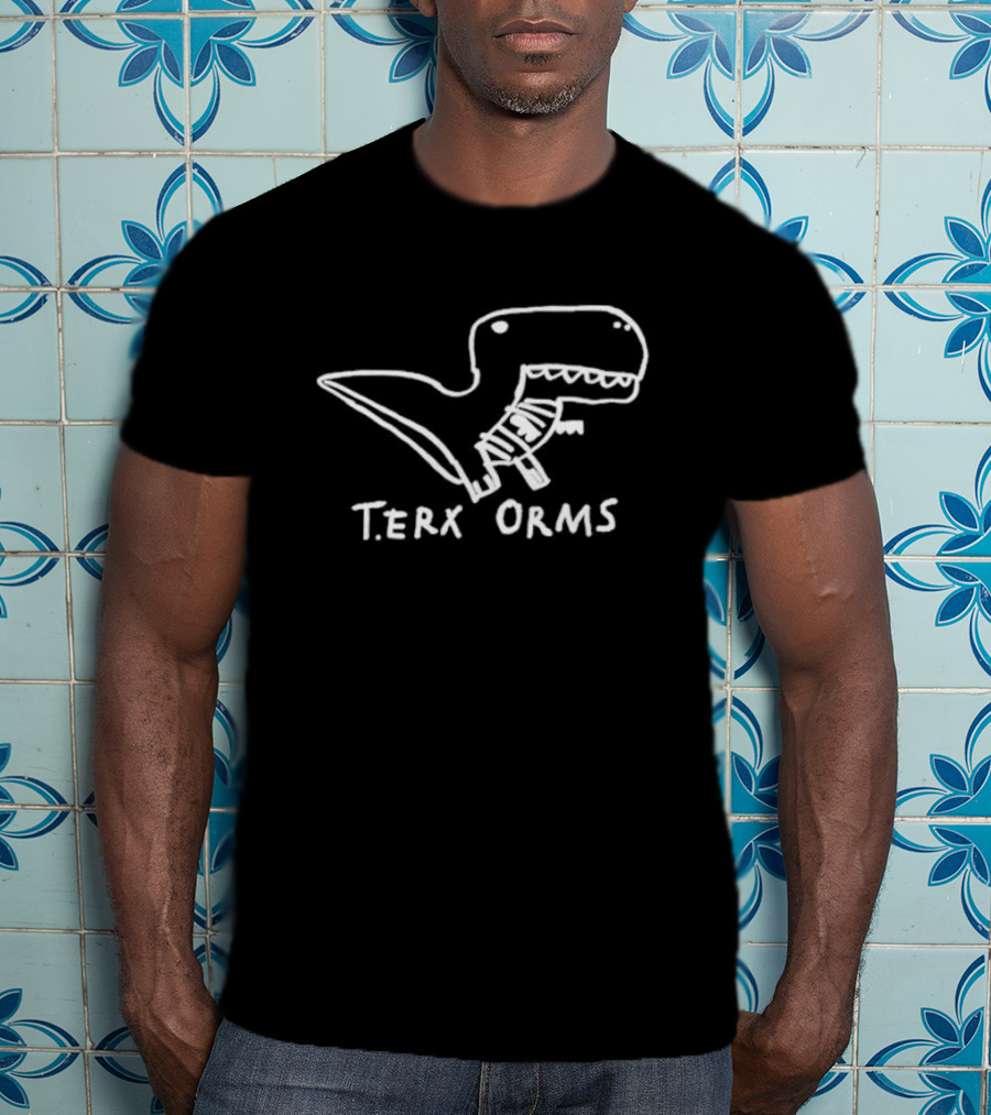 T-rex Arms T-erx Orms Dinosaur Sketch T-Shirt