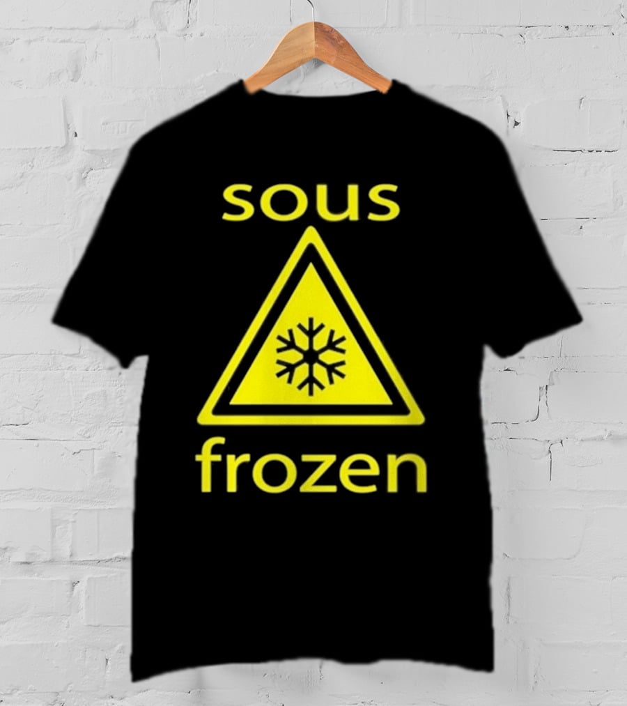 Sous Frozen Snowflake Warning Triangle T-Shirt