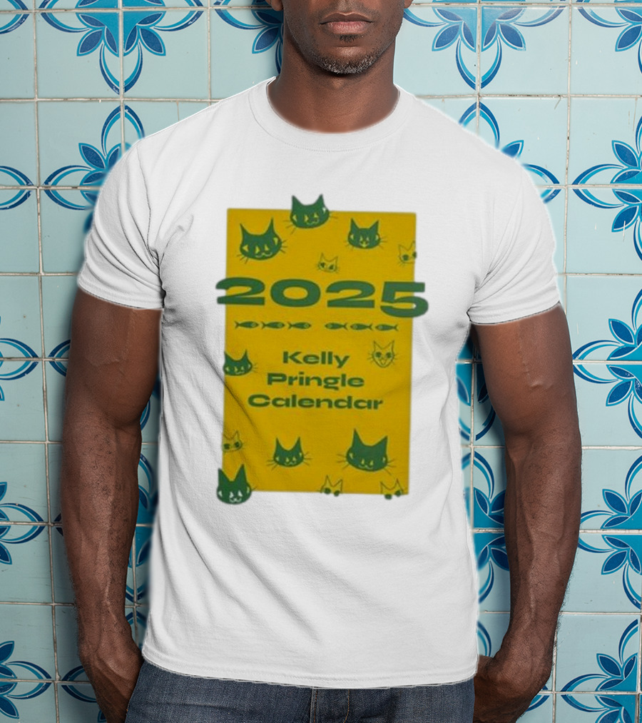 2025 Kelly Pringle Cat Calendar T-Shirt