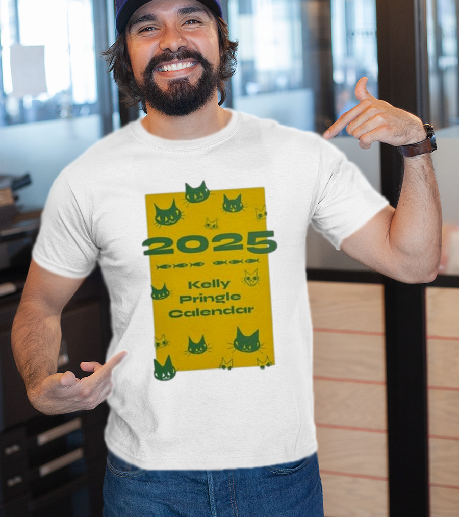 2025 Kelly Pringle Cat Calendar T-Shirt