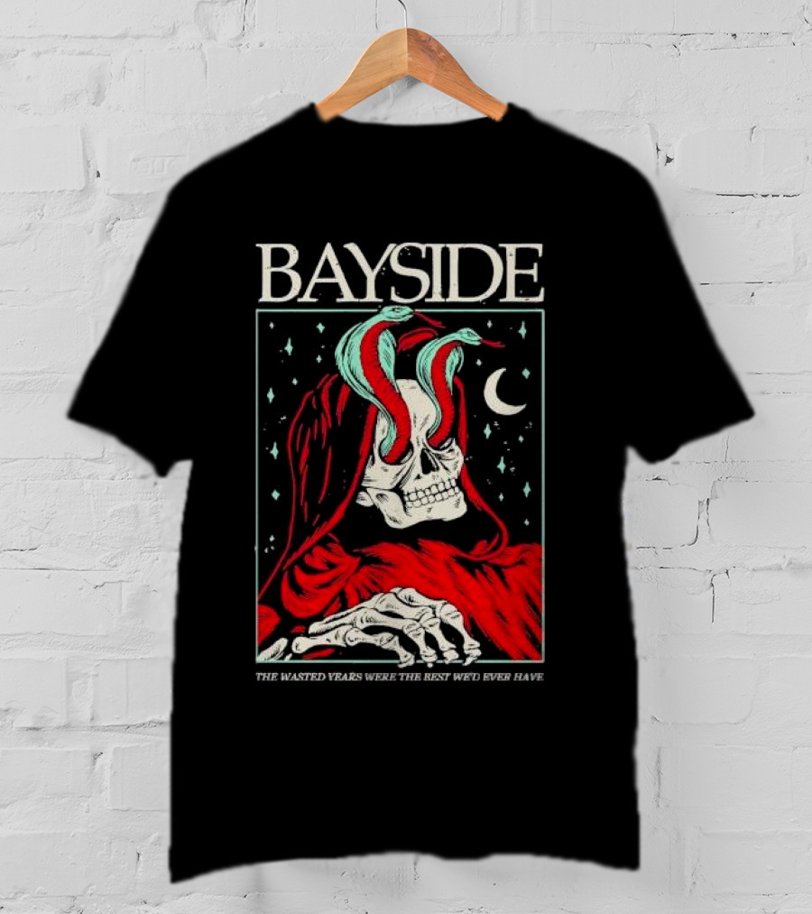 Bayside Cobras Skull With Snakes The Wasted Years Were The Best We’d Ever Have T-Shirt