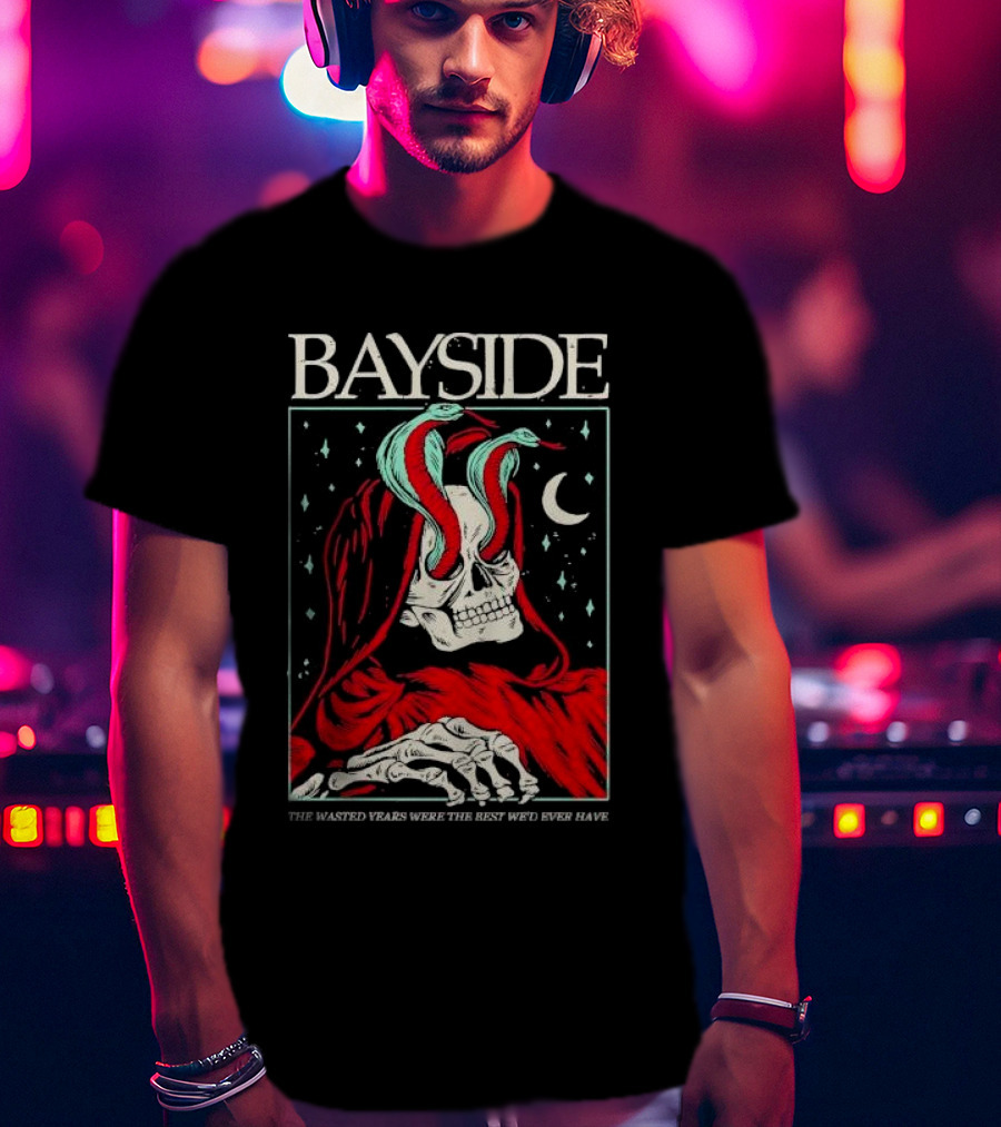 Bayside Cobras Skull With Snakes The Wasted Years Were The Best We’d Ever Have T-Shirt