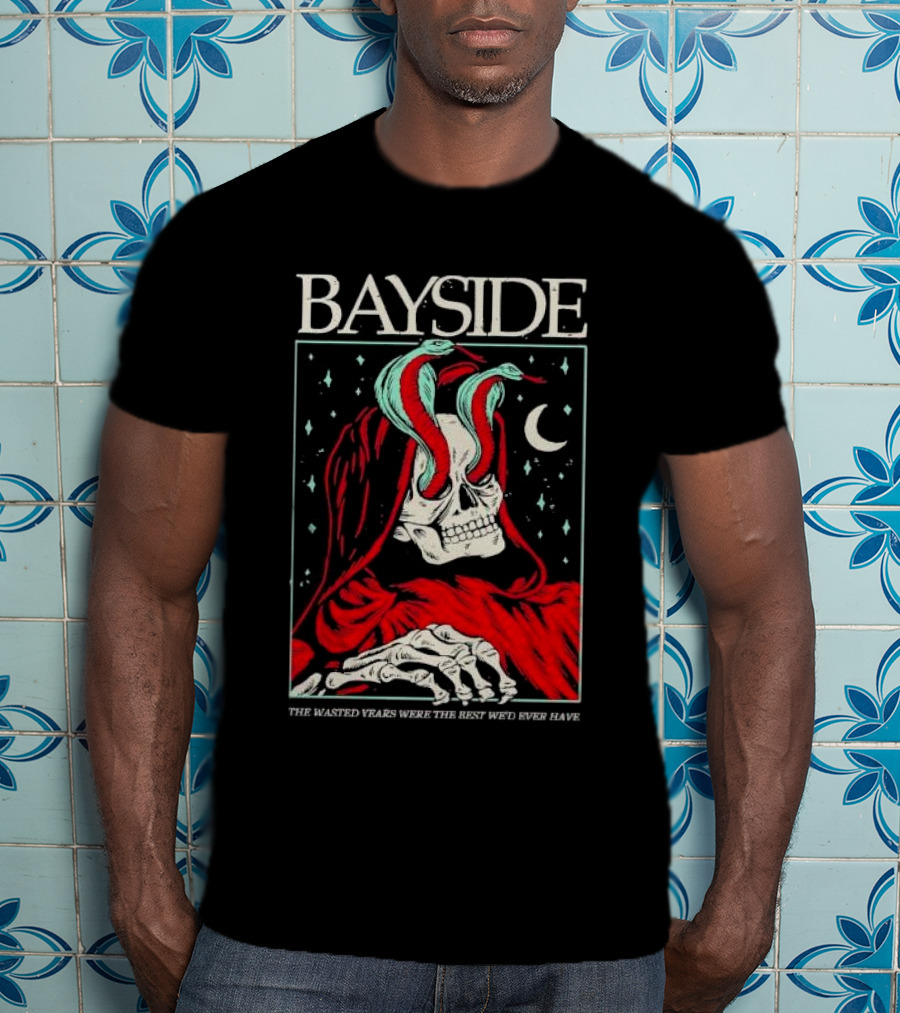 Bayside Cobras Skull With Snakes The Wasted Years Were The Best We’d Ever Have T-Shirt