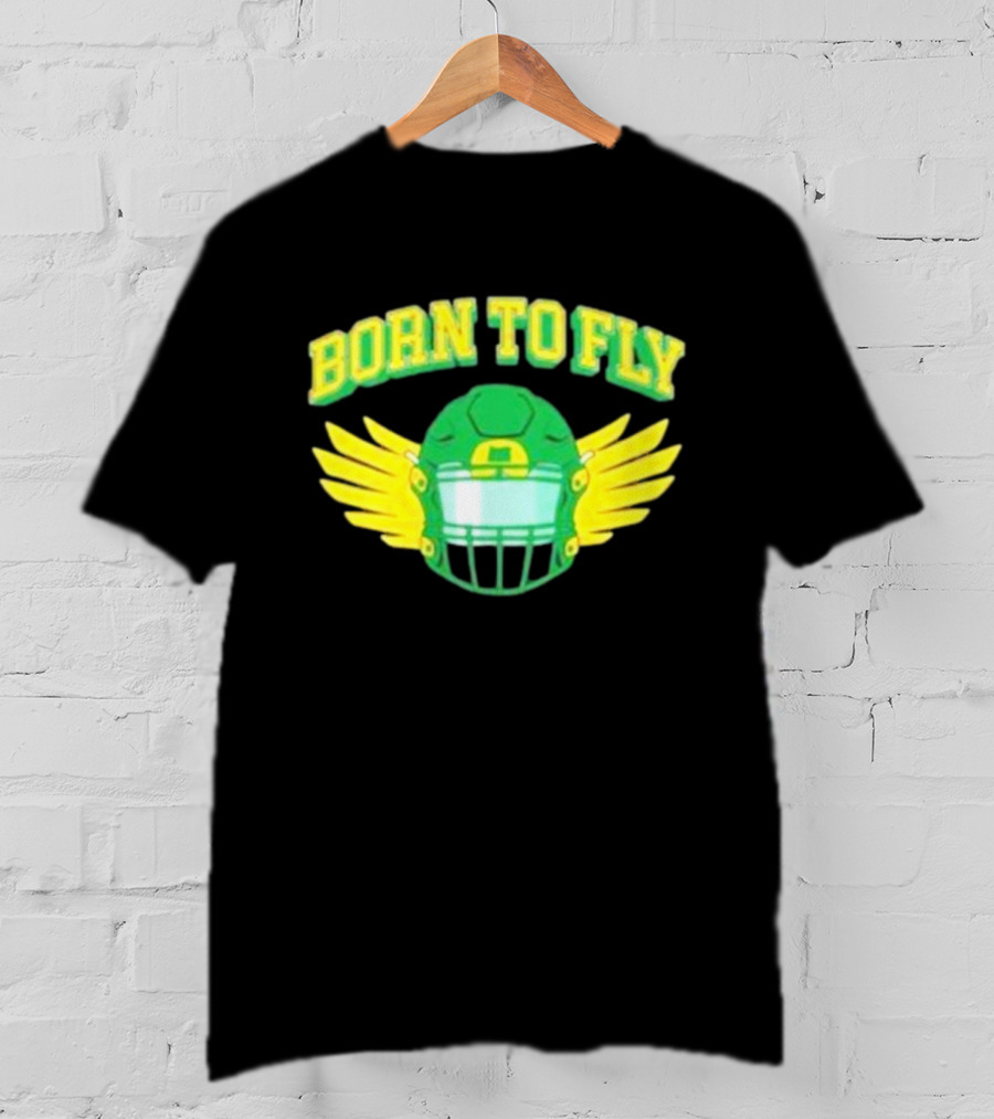 Born To Fly Football Helmet With Wings T-Shirt