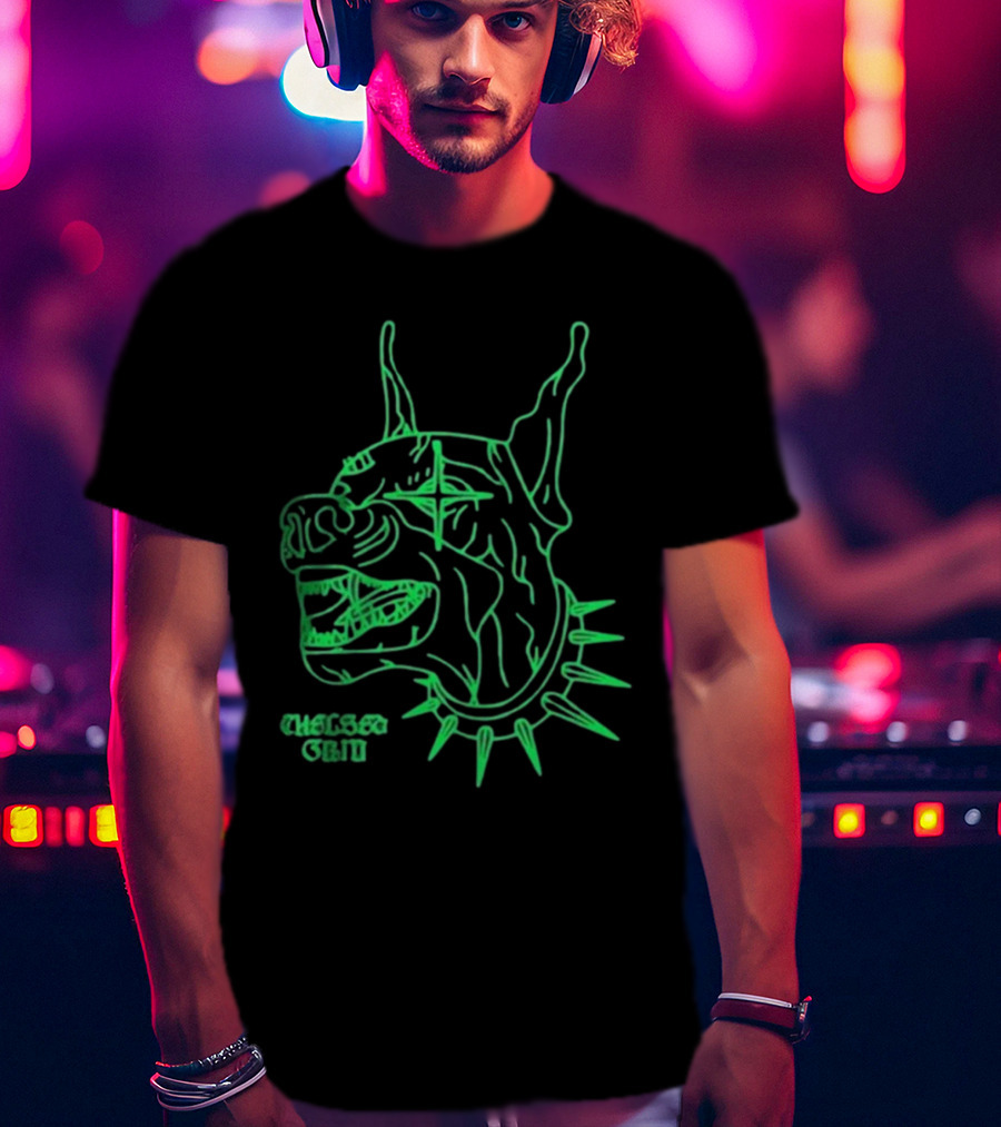 Chelsea Grin Neon Doberman Spiked Collar T-Shirt