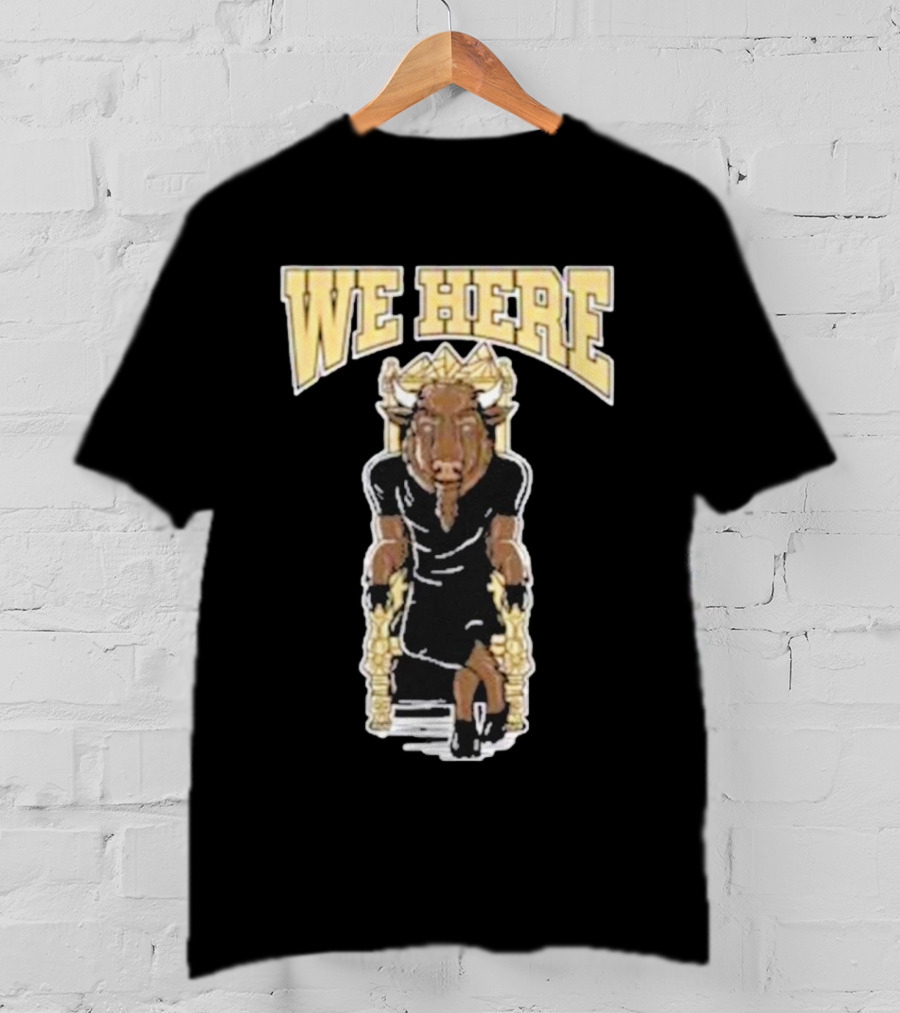 WE HERE Buffalo Bull King On Throne T-Shirt