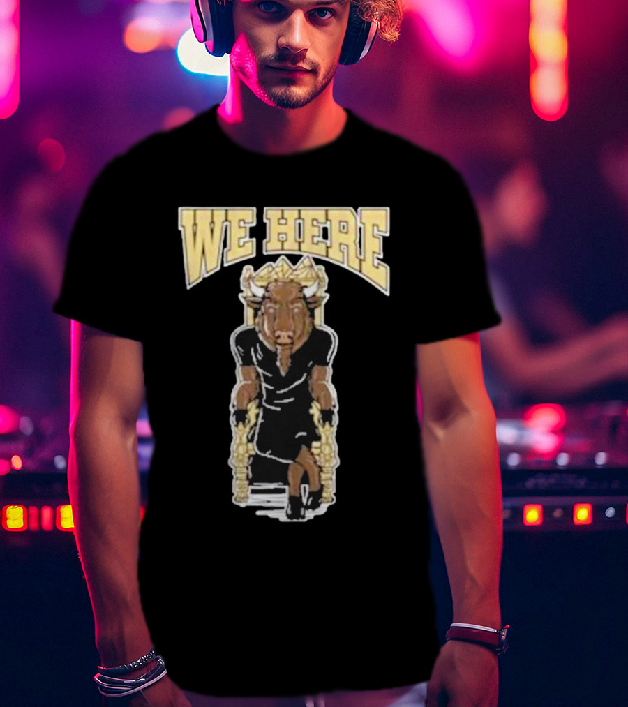WE HERE Buffalo Bull King On Throne T-Shirt