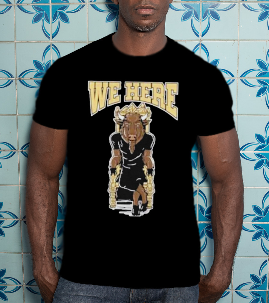 WE HERE Buffalo Bull King On Throne T-Shirt