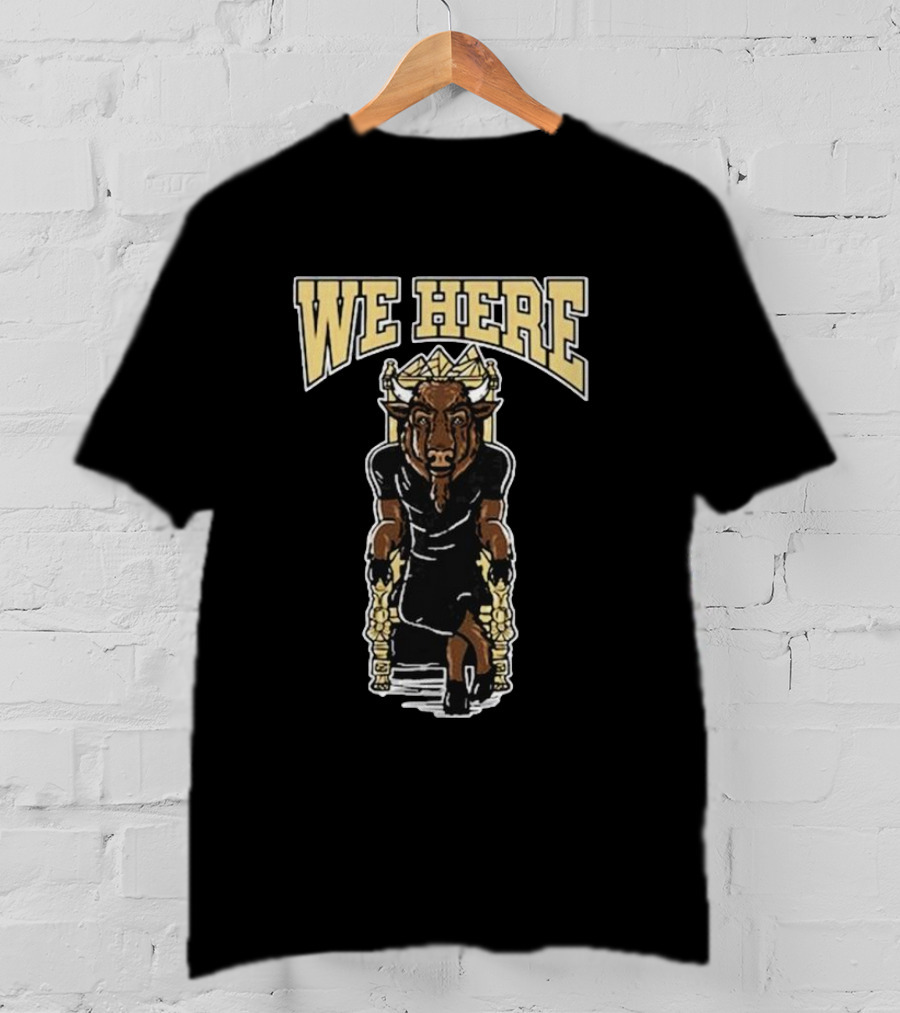 We Here Colorado Buffaloes Mascot King Chair T-Shirt
