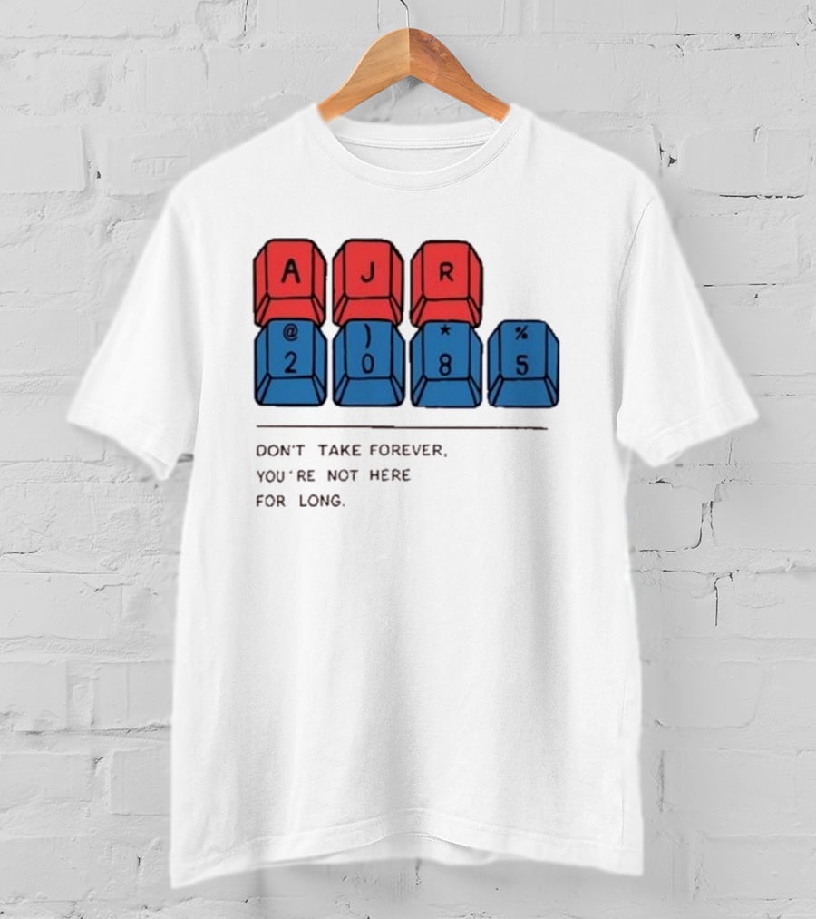 AJR Brothers 2085 Livestream Don't Take Forever Keyboard Keys T-Shirt