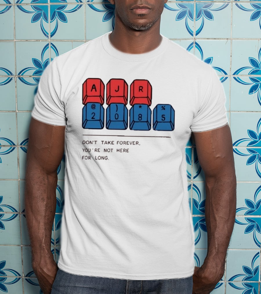 AJR Brothers 2085 Livestream Don't Take Forever Keyboard Keys T-Shirt