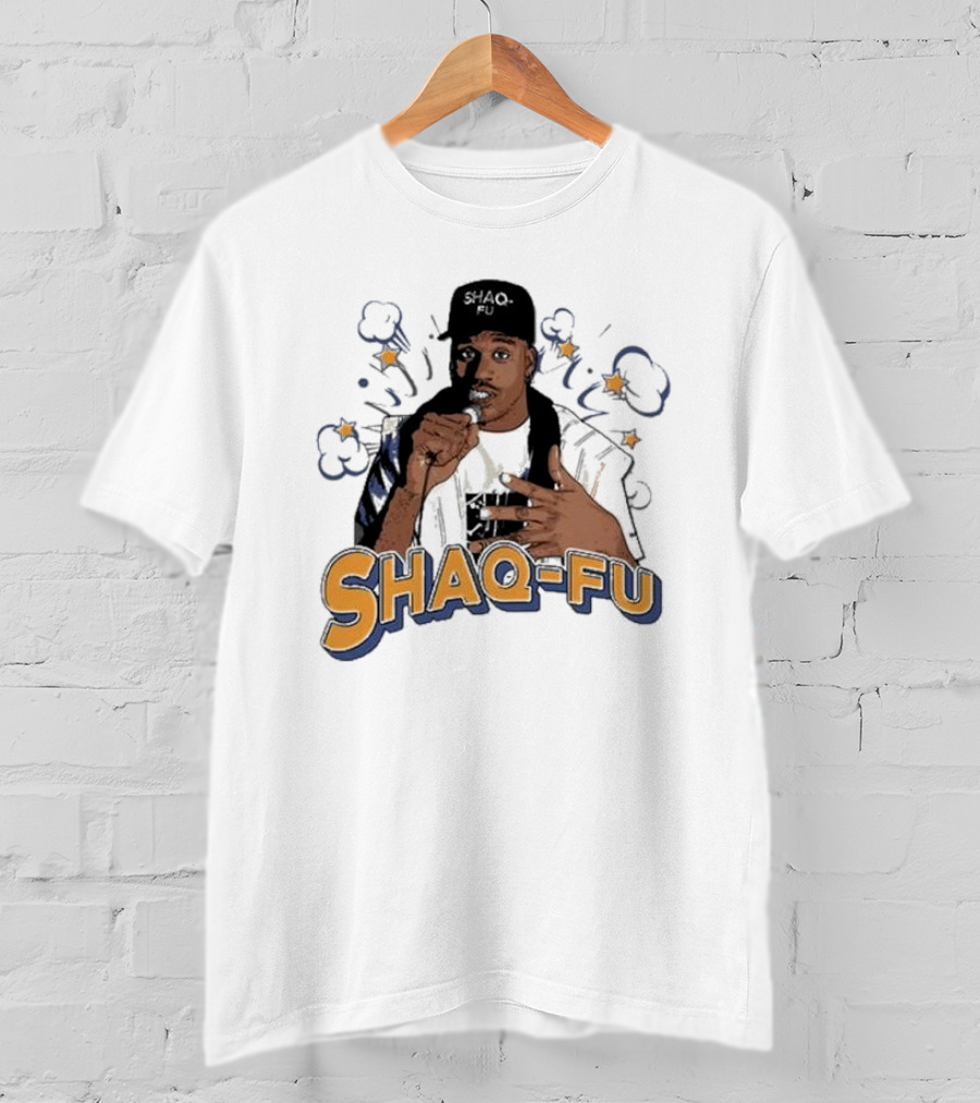 Shaq-Fu Comic Style Microphone Poderes Deportivos Y Comedia Vintage Retro 90s T-Shirt