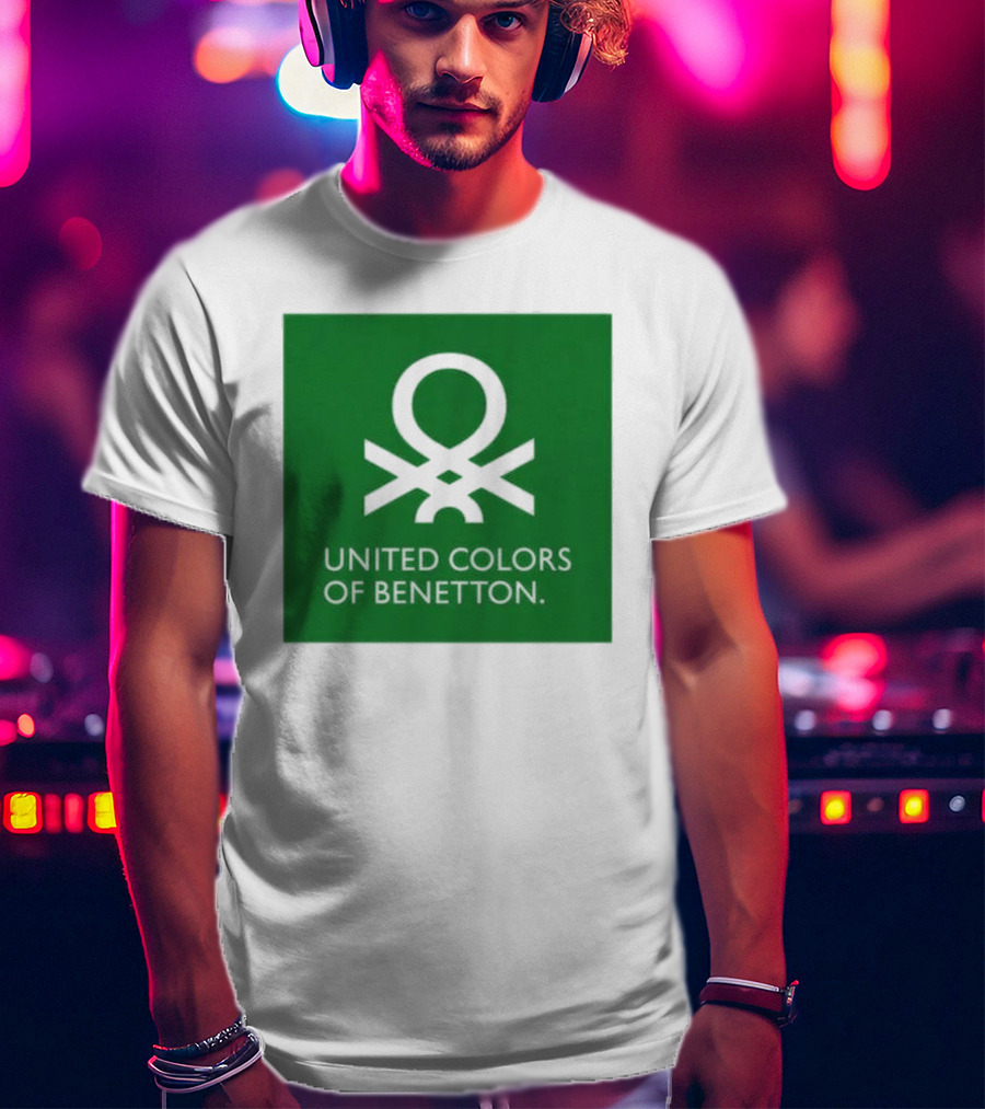 United Colors Of Benetton Green Emblem Fashion Brand T-Shirt