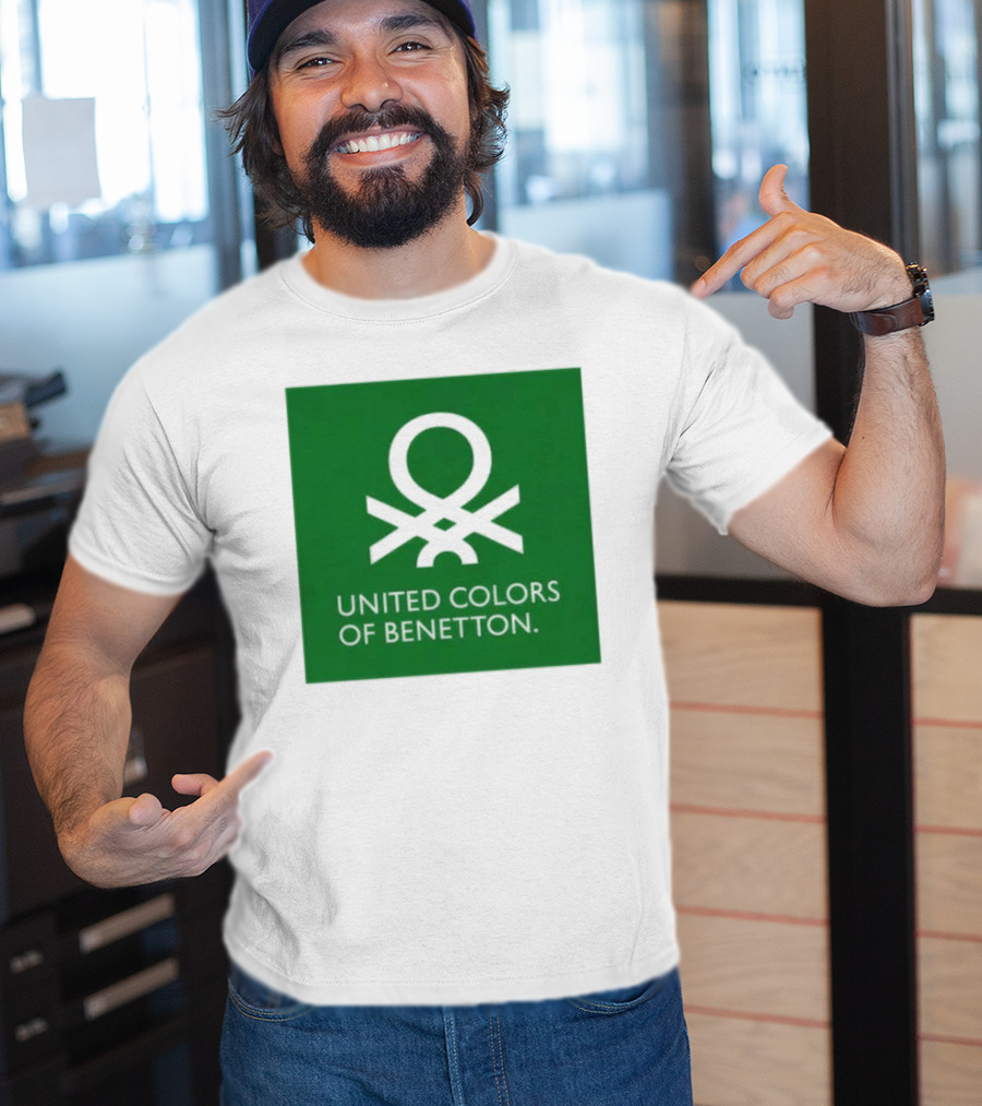 United Colors Of Benetton Green Emblem Fashion Brand T-Shirt