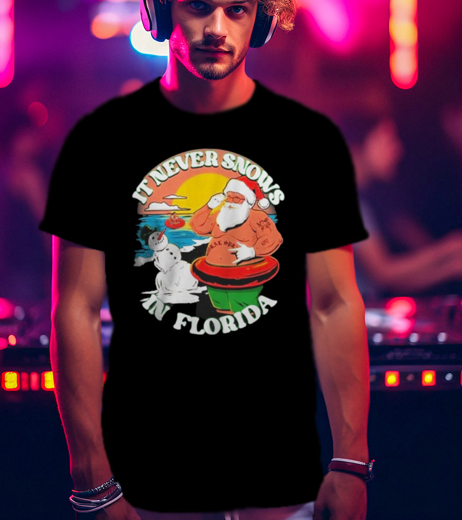 New Found Glory Santa Sunbathing It Never Snows In Florida T-Shirt