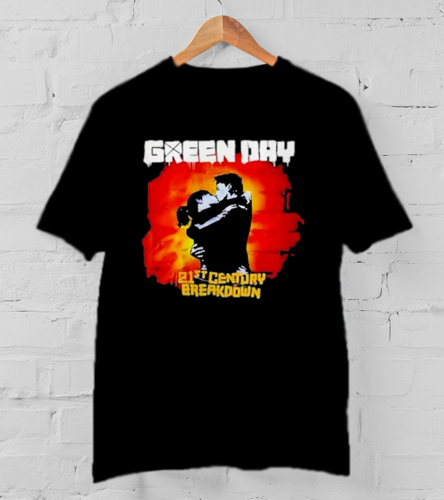 Green Day 21st Century Breakdown Couple Embrace T-Shirt