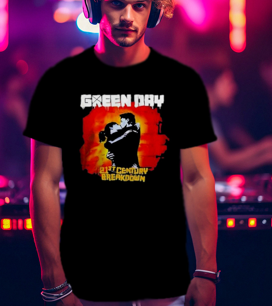 Green Day 21st Century Breakdown Couple Embrace T-Shirt