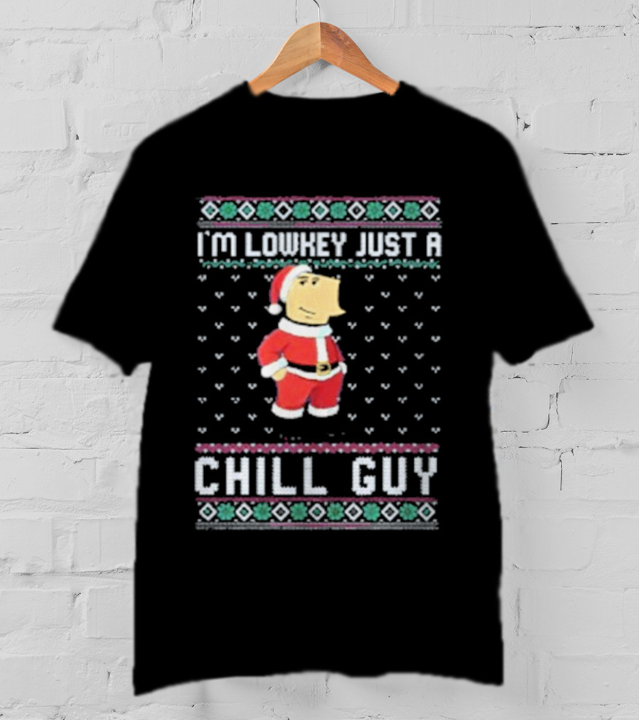 I’m Lowkey Just A Chill Guy Christmas Santa T-Shirt