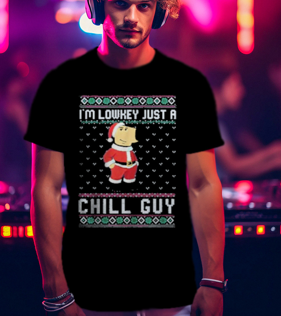 I’m Lowkey Just A Chill Guy Christmas Santa T-Shirt