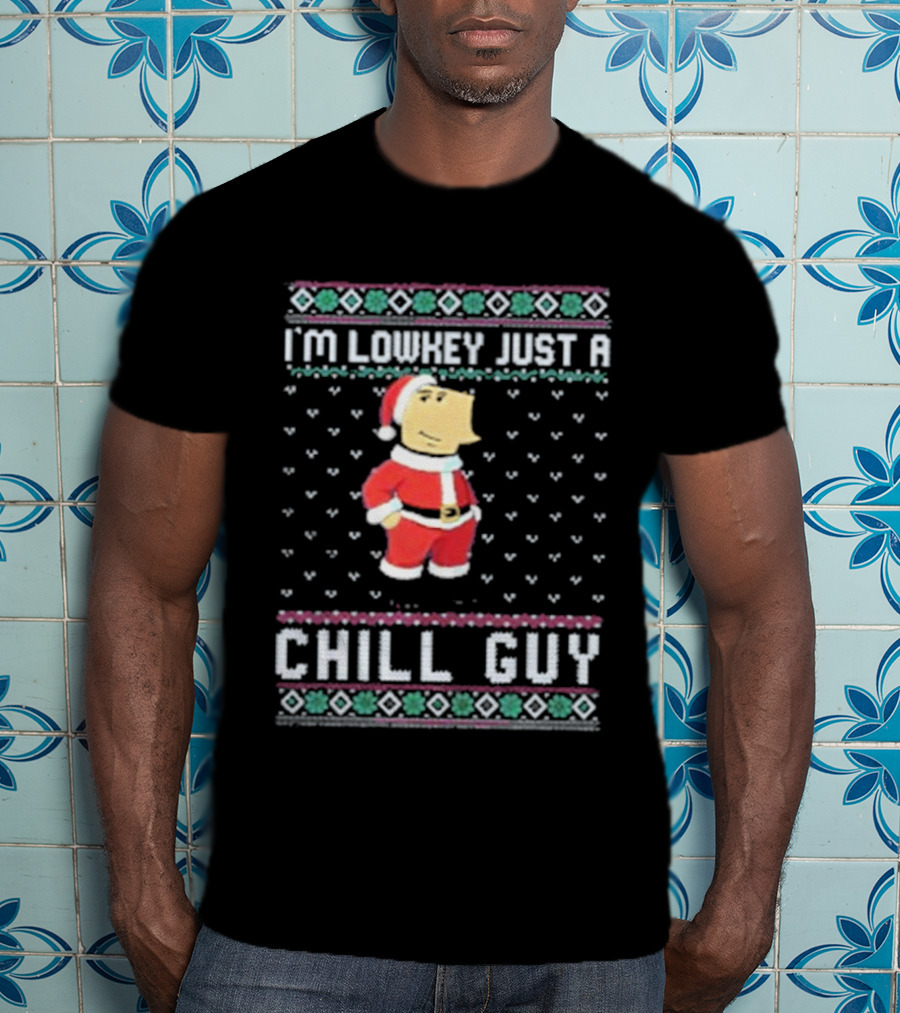 I’m Lowkey Just A Chill Guy Christmas Santa T-Shirt