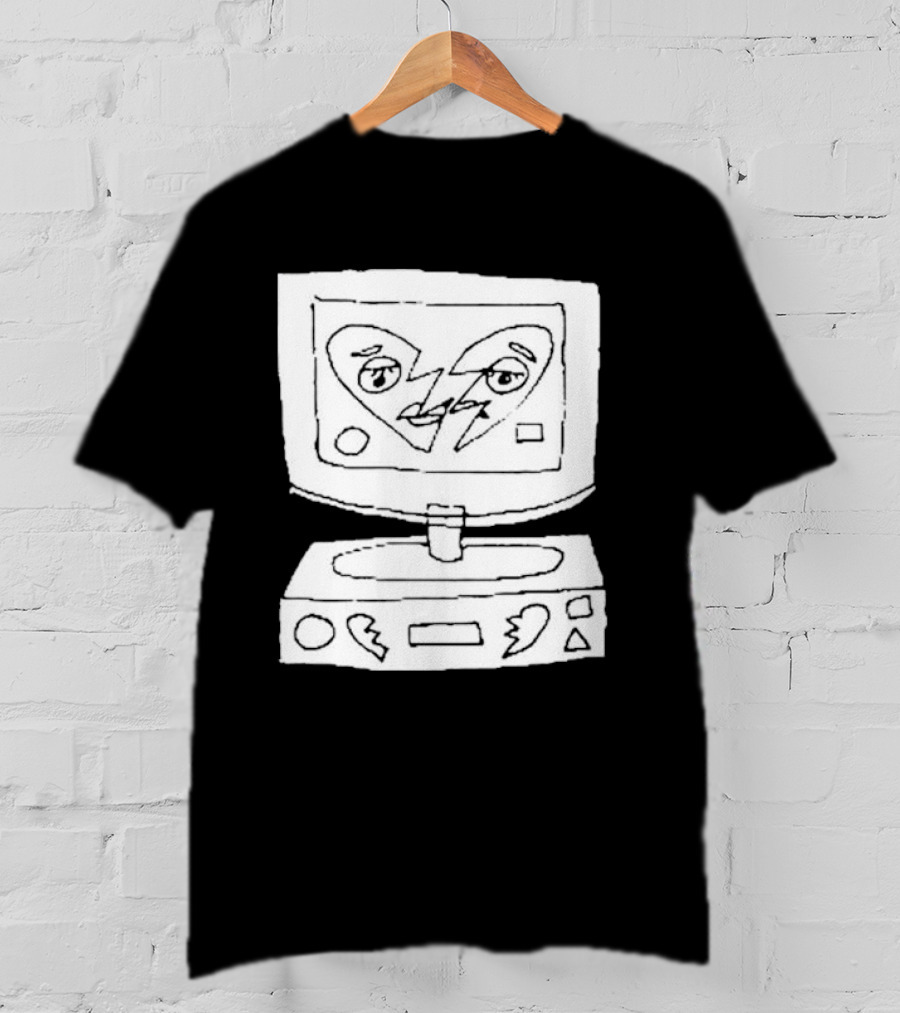 James Marriott Broken Heart Sketch Retro Computer T-Shirt