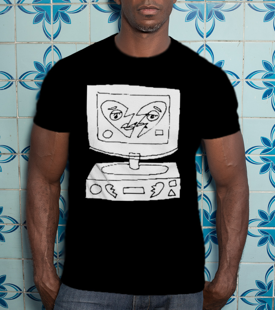 James Marriott Broken Heart Sketch Retro Computer T-Shirt