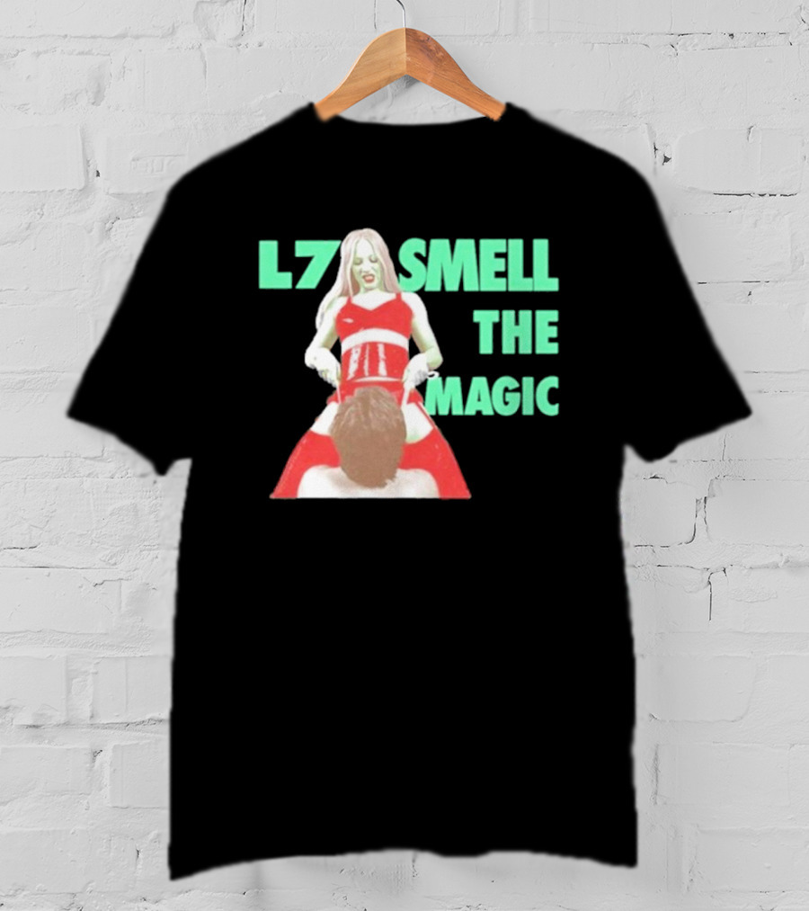L7 Smell The Magic Band Bold Retro T-Shirt