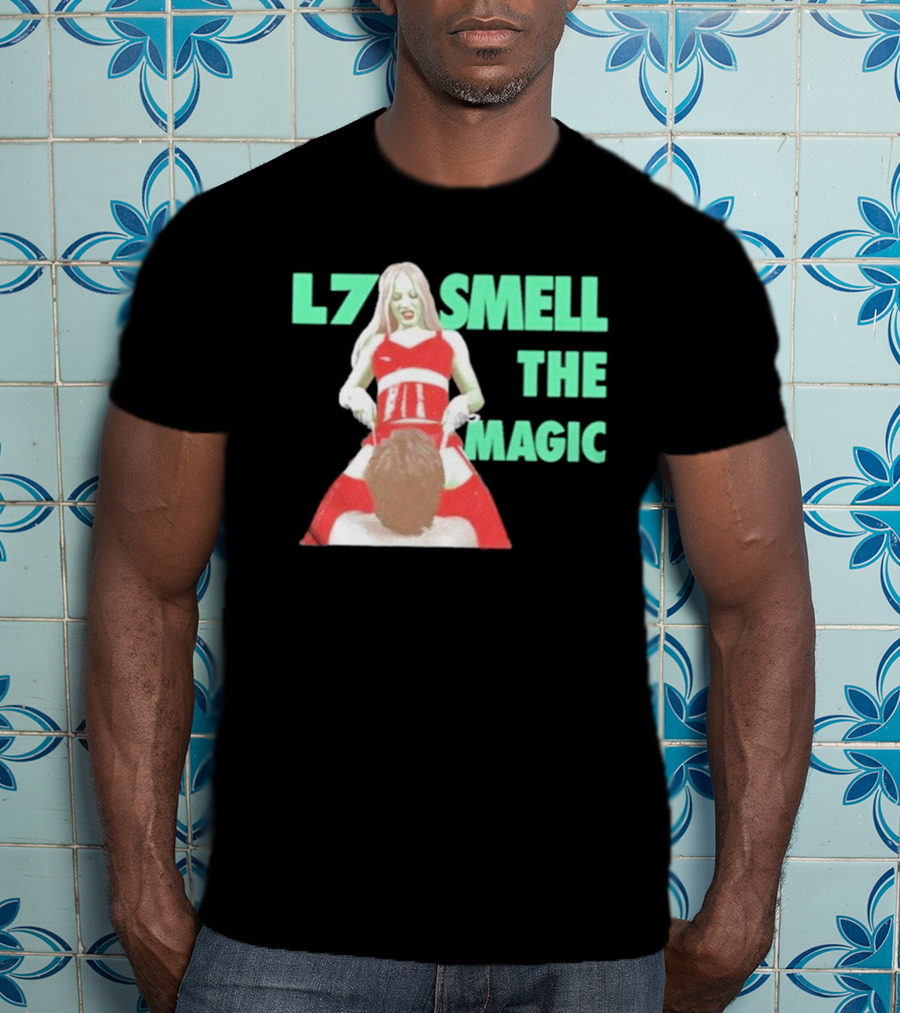 L7 Smell The Magic Band Bold Retro T-Shirt