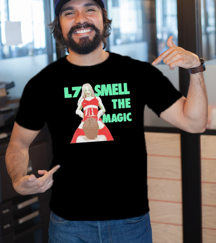 L7 Smell The Magic Band Bold Retro T-Shirt