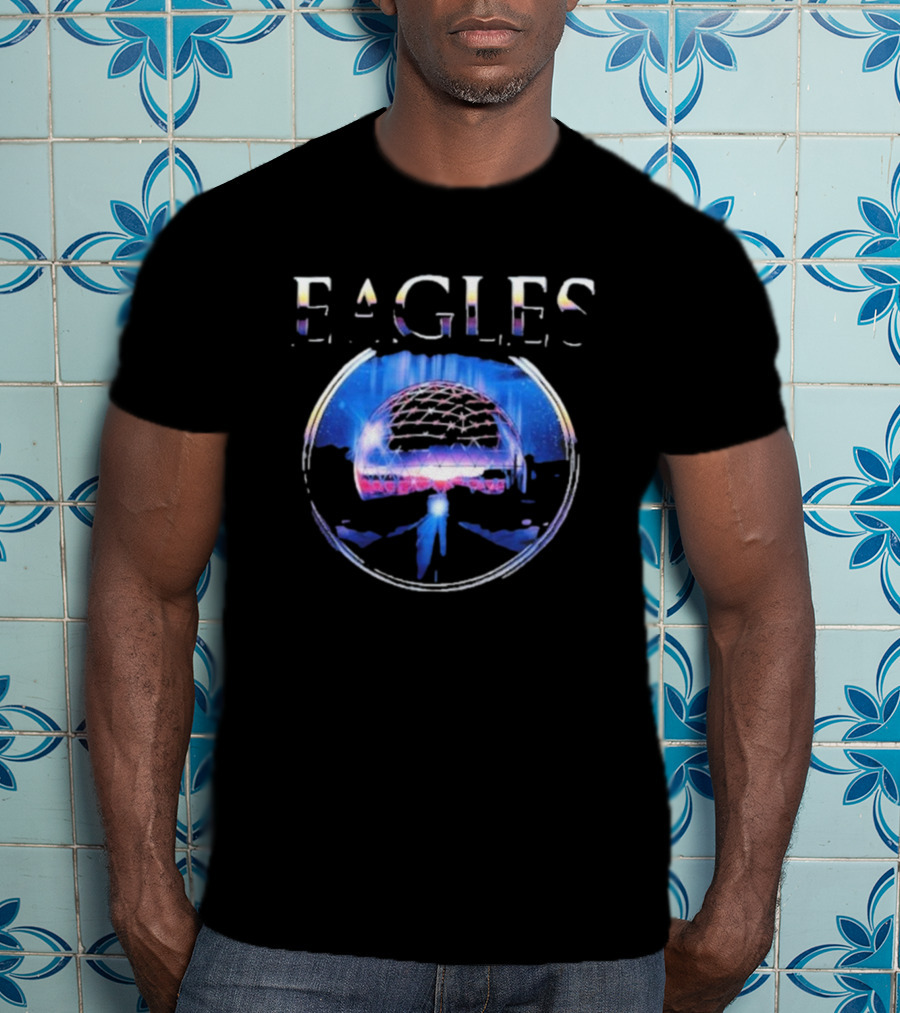 Eagles Geodesic Sphere Illuminated Night Scene T-Shirt
