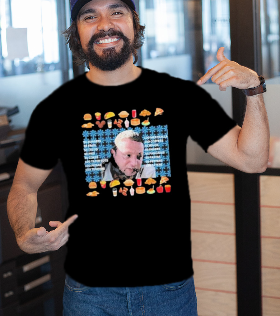 Tim Robinson 55 Burgers 55 Fries 55 Tacos 55 Pies 100 Tenders Ugly Christmas T-Shirt