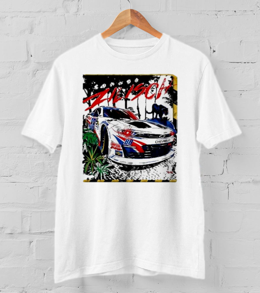 Zilisch 88 Chevrolet Racing Car Jungle Scene T-Shirt