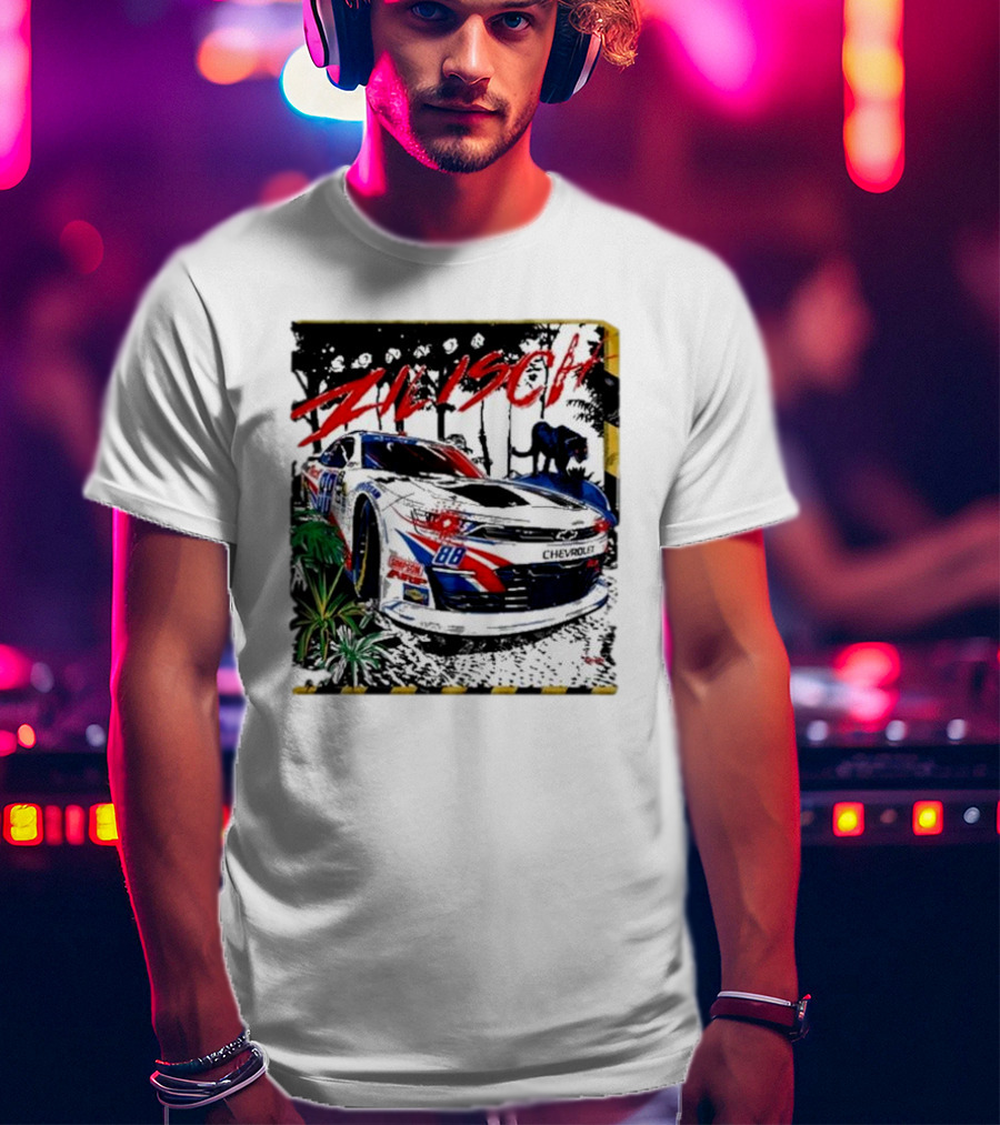Zilisch 88 Chevrolet Racing Car Jungle Scene T-Shirt