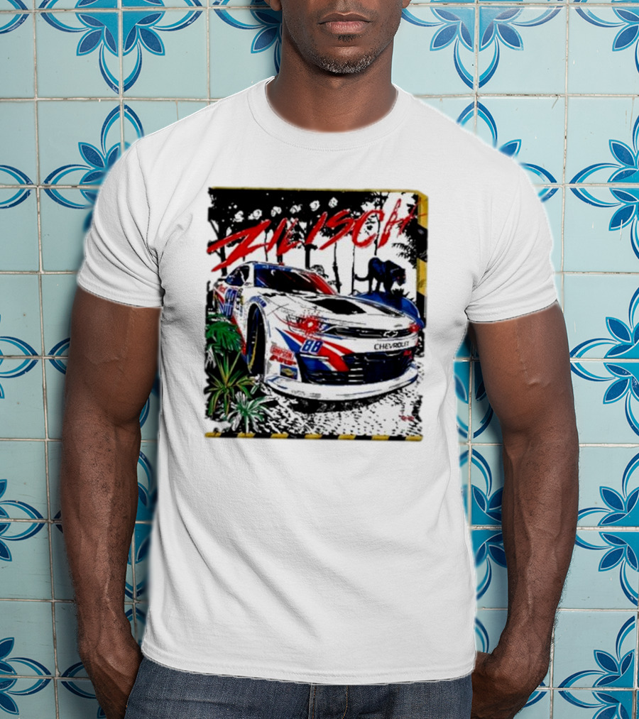 Zilisch 88 Chevrolet Racing Car Jungle Scene T-Shirt