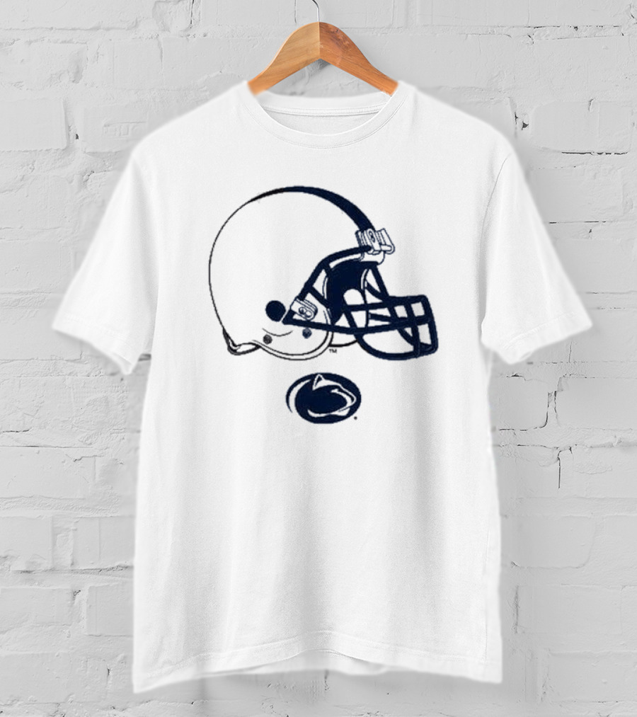 Penn State Nittany Lions Football White Helmet T-Shirt