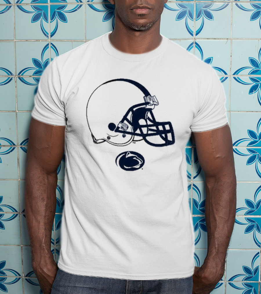 Penn State Nittany Lions Football White Helmet T-Shirt