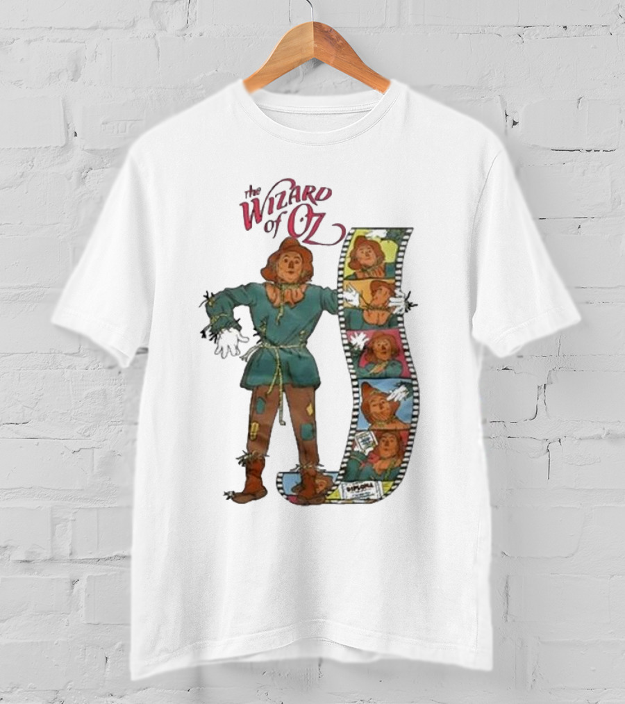 The Wizard Of Oz Movie Scarecrow Filmstrip If I Only Had A Brain T-Shirt