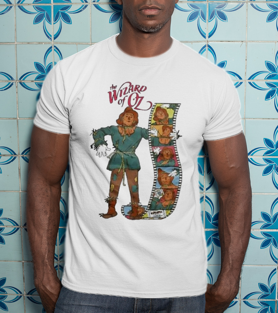 The Wizard Of Oz Movie Scarecrow Filmstrip If I Only Had A Brain T-Shirt