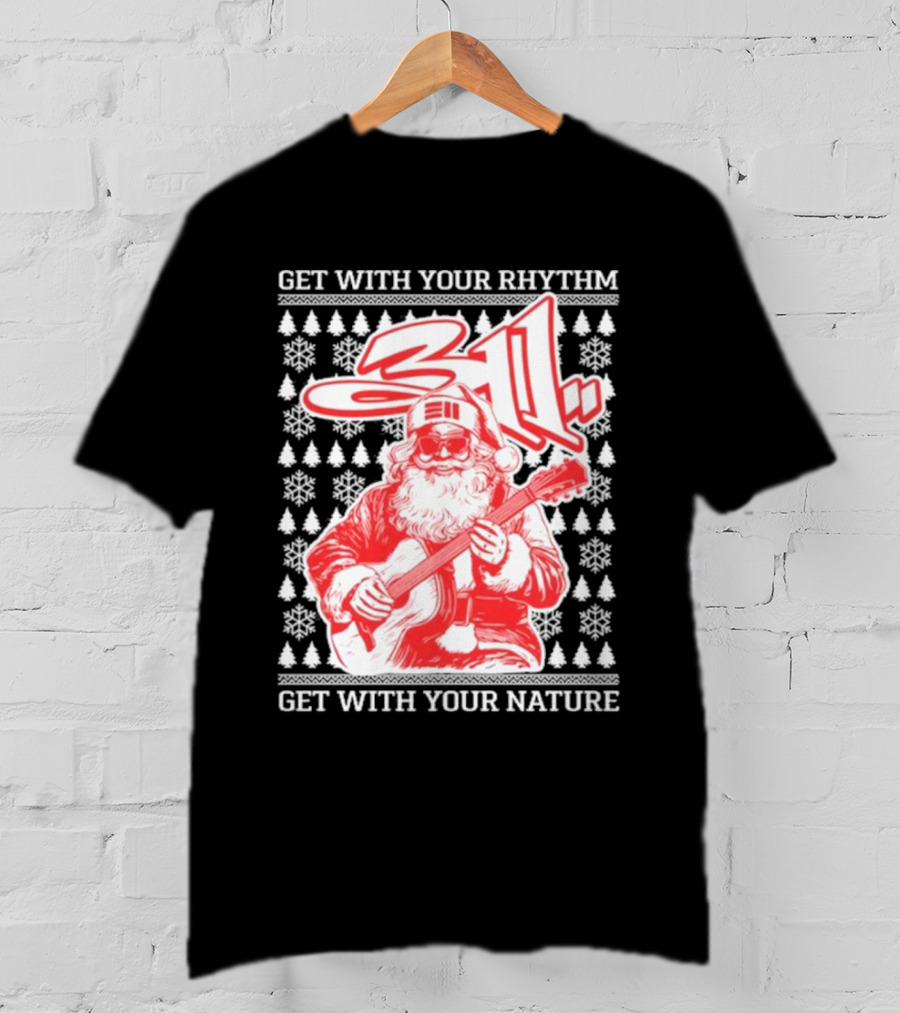 311 Santa Get With Your Rhythm Nature Holiday T-Shirt