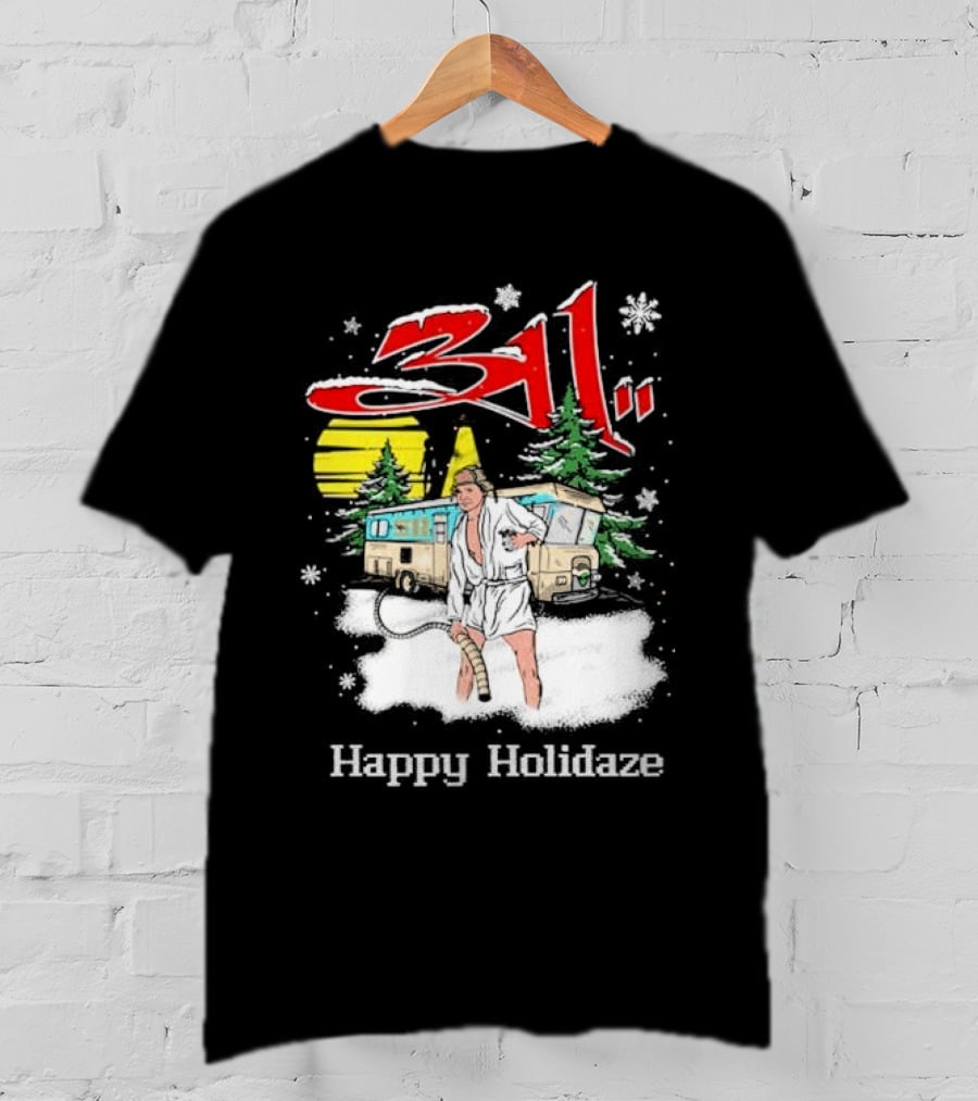 Happy Holidaze 311 Christmas Vacation RV Scene T-Shirt