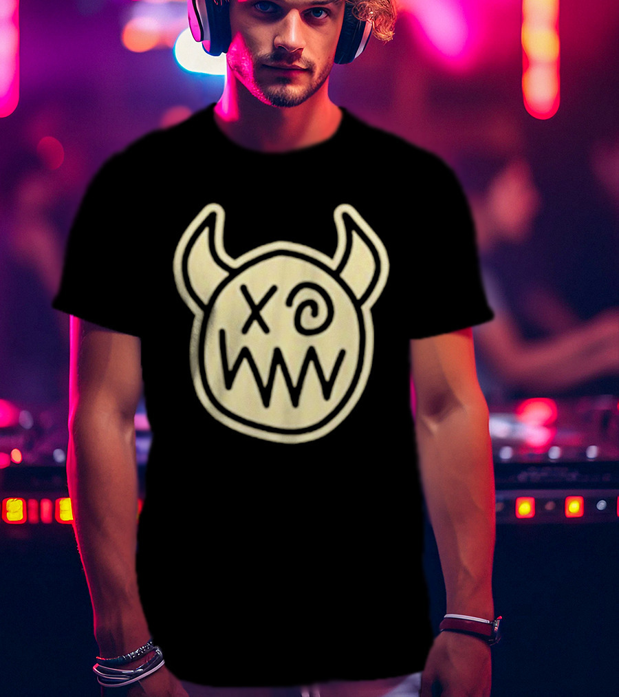 Joey Valence And Brae Double XP Demon Icon With Horns And Crossed Eyes T-Shirt