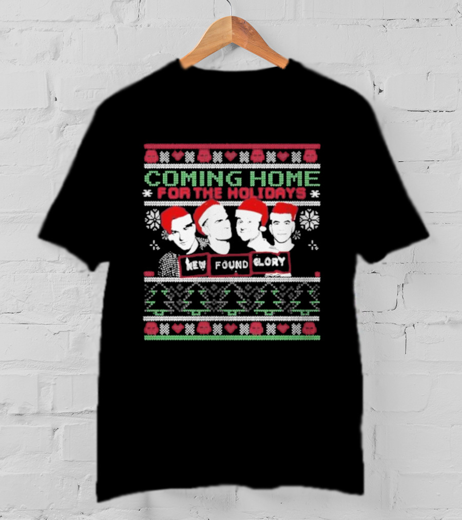 New Found Glory Coming Home For The Holidays Ugly Sweater Band T-Shirt